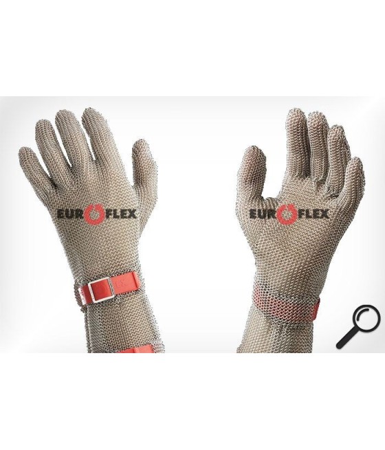 Kovová pletená rukavice EUROFLEX, manžeta 8 cm