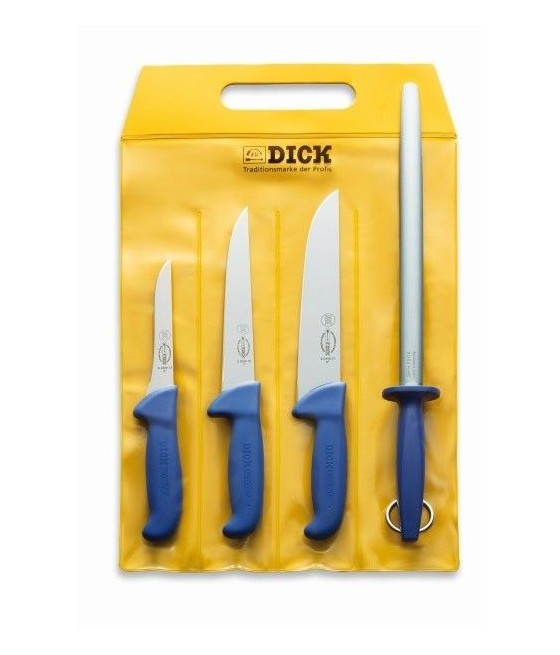 F. DICK, 4-dílná sada nožů s ocílkou, ErgoGrip