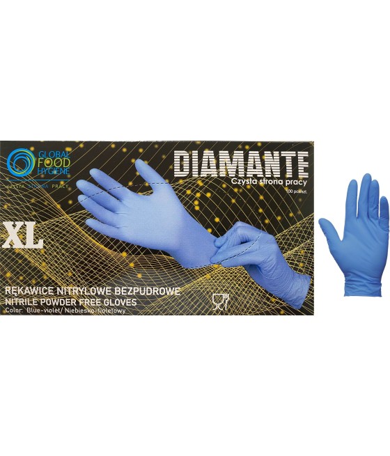 Nitrilové rukavice DIAMANTE/SUPREME, nepudrované, BAL. 100 KS