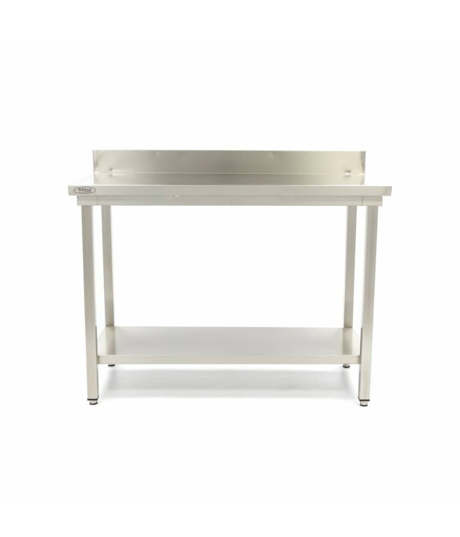 Pracovný stôl z nehrdzavejúcej ocele Maxima „Deluxe“  60 x 60 cm