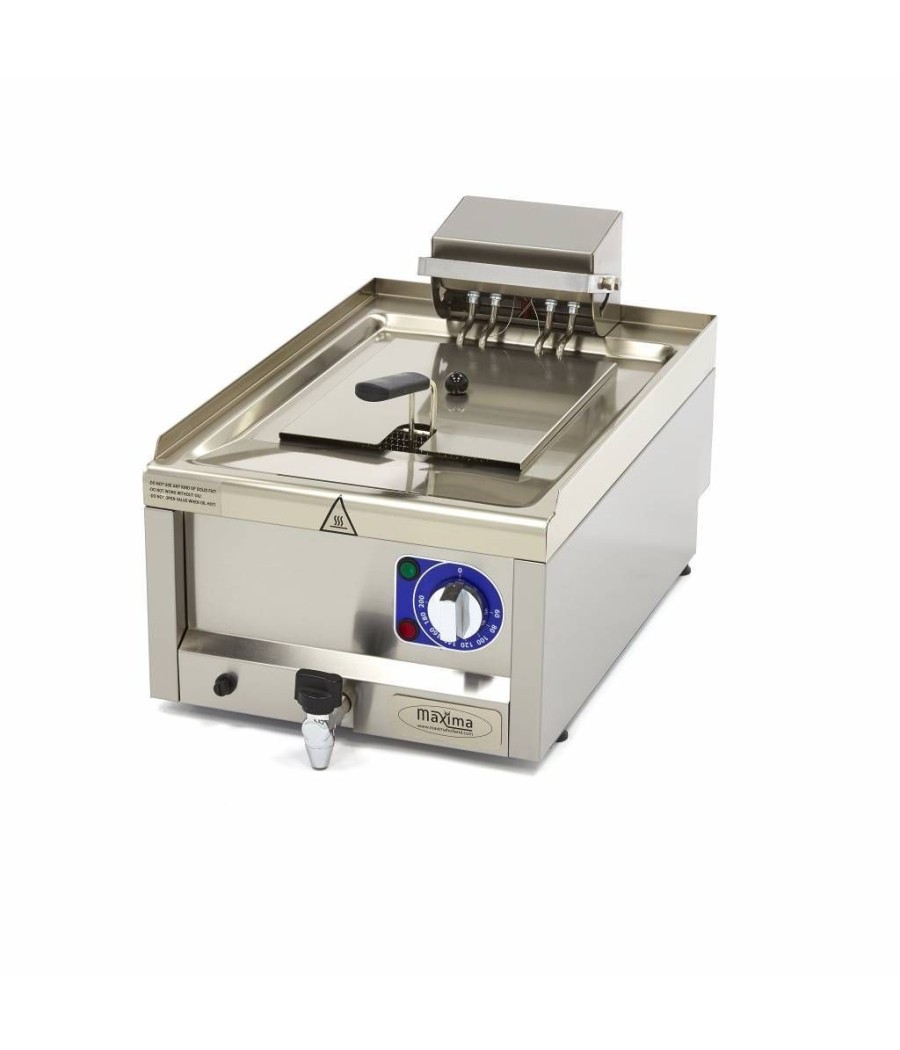 Elektrická fritéza Maxima Commercial Grade 1 x 10L / 40 x 60 s kohoutkem