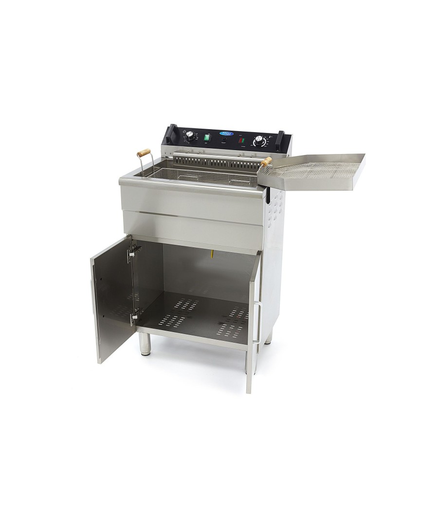 Elektrická fritéza Maxima 35L s kohoutkem a skříňkou