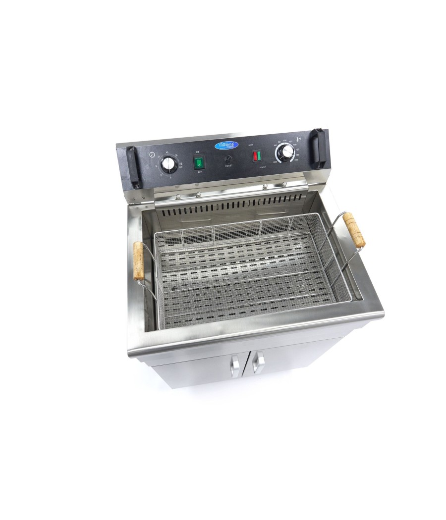 Elektrická fritéza Maxima 35L s kohoutkem a skříňkou