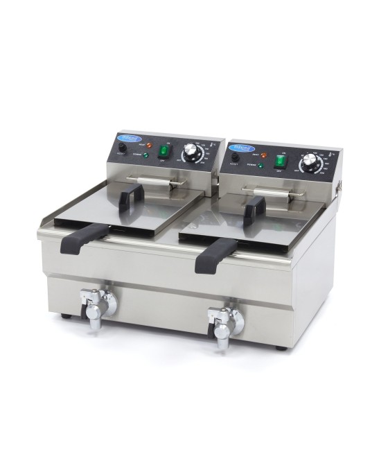 Elektrická fritéza Maxima 2 x 10L s kohoutkem