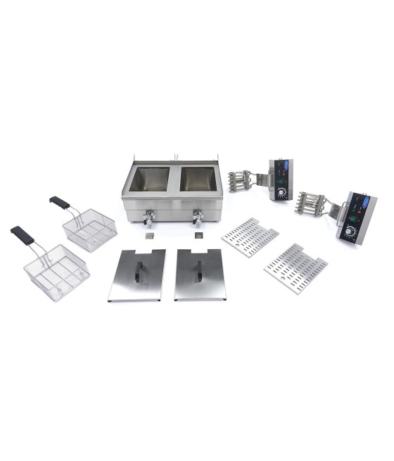 Elektrická fritéza Maxima 2 x 10L s kohoutkem