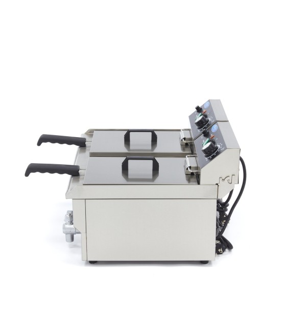 Elektrická fritéza Maxima 2 x 10L s kohoutkem
