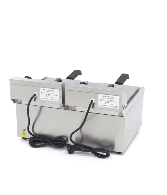Elektrická fritéza Maxima 2 x 10L s kohoutkem