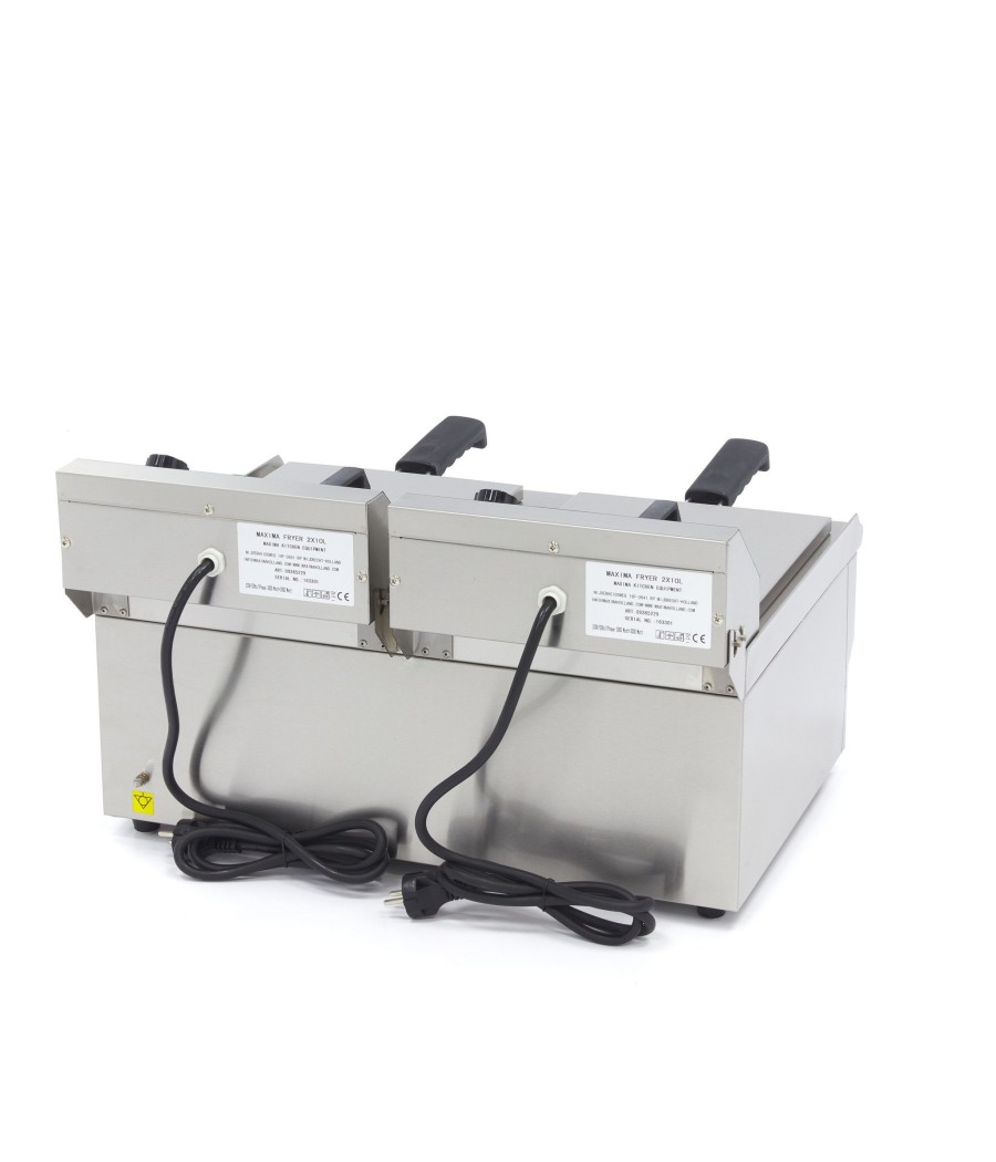 Elektrická fritéza Maxima 2 x 10L s kohoutkem