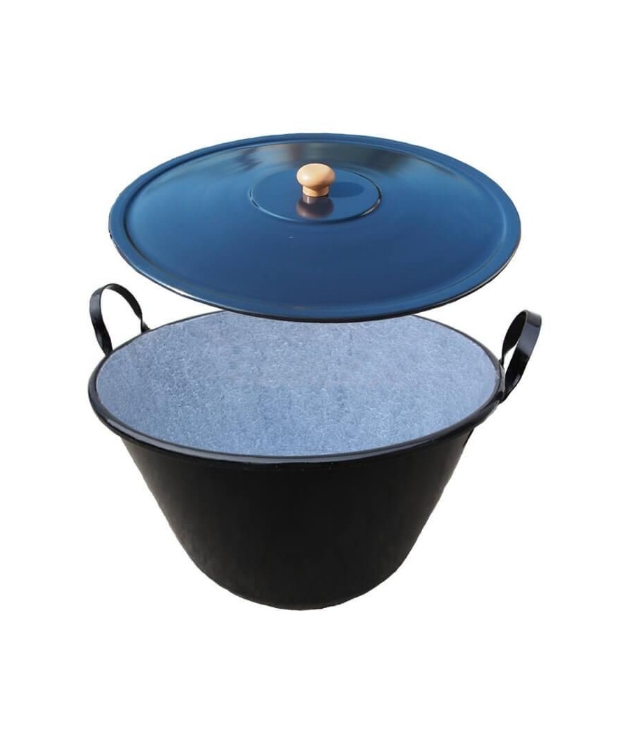 Smaltovaný kotel 100 L + dřevěná poklice