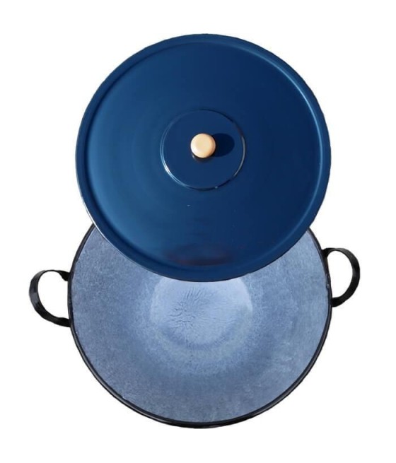 Smaltovaný kotel 100 L + dřevěná poklice