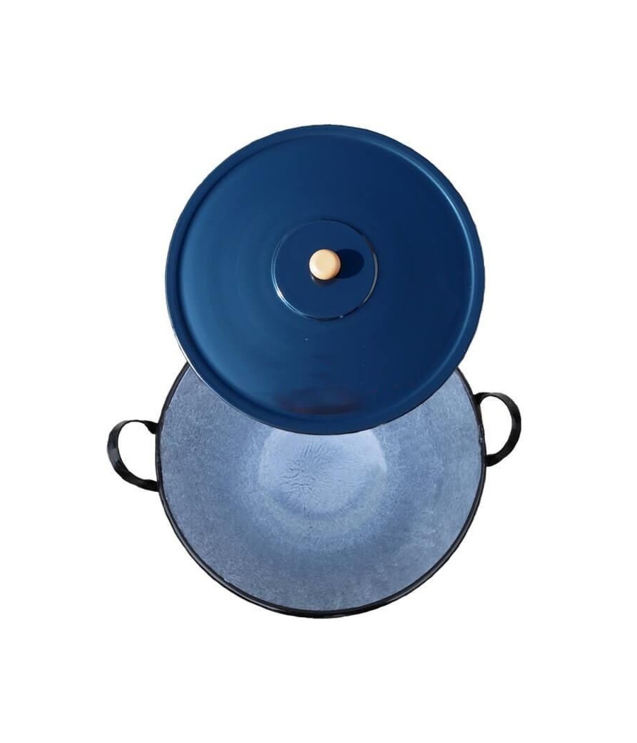 Smaltovaný kotel 100 L + dřevěná poklice