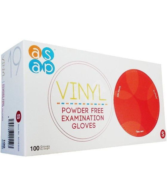 Vinylové rukavice, nepudrované, bílé