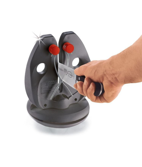 Brousek na nože s podstavcem DICK RAPID ACTION STEEL v černé barvě, 90092-00