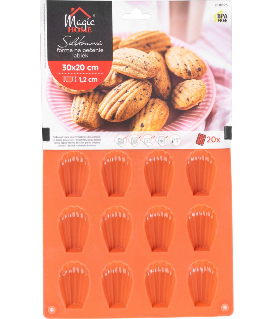 Silikonová forma na 20 tlapek MagicHome, 30x20x1,2 cm