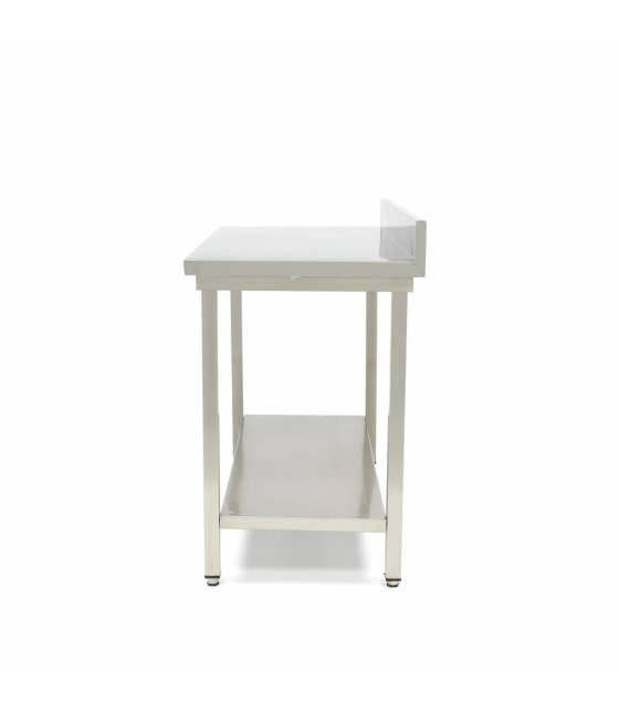 Pracovní stůl z nerezové oceli Maxima „Deluxe“ 60 cm s lištou