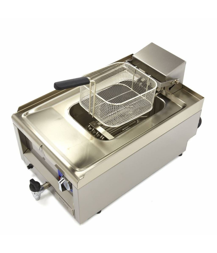 Elektrická fritéza Maxima Commercial Grade 1 x 10 l / 40 x 60 s kohoutkem