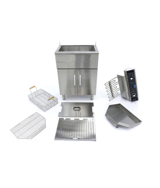 Elektrická fritéza Maxima 30 l s kohoutkem a skříňkou