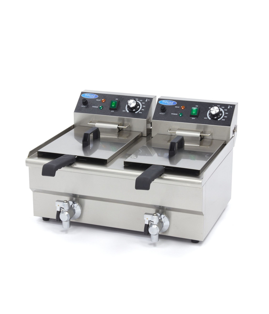 Elektrická fritéza Maxima 2 x 10 l s kohoutkem