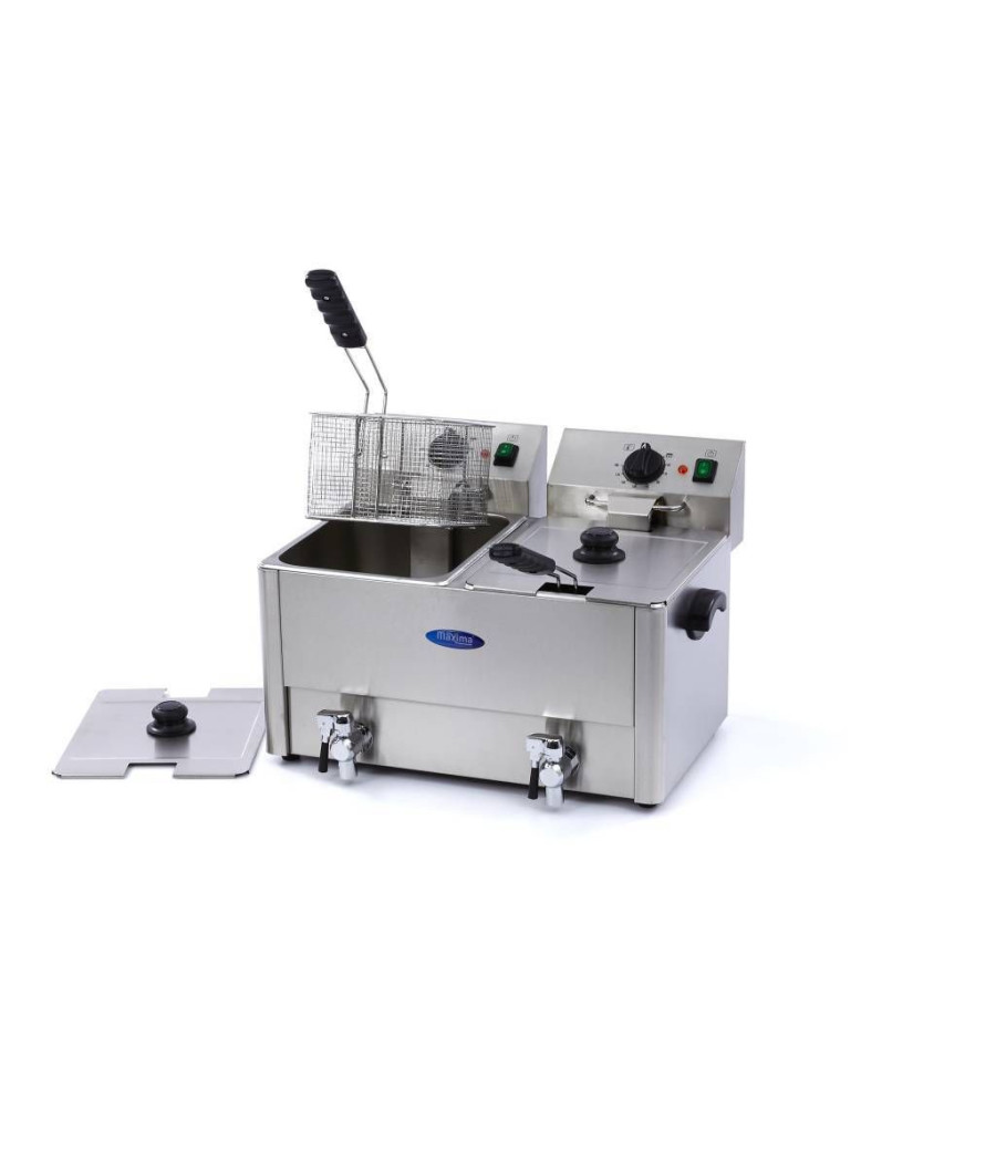 Elektrická fritéza Maxima 2 x 8 l s kohoutkem