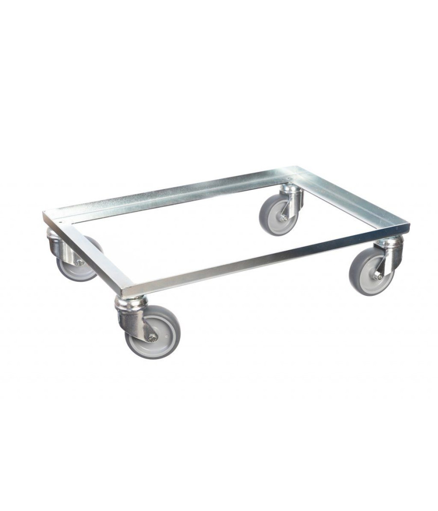 Vozík pod přepravky kovový 600x400 mm, 4 otočná kolečka 100 mm 4S