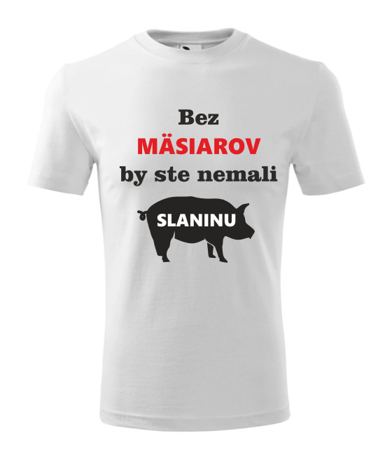 Originální tričko pro řezníka v bílé barvě