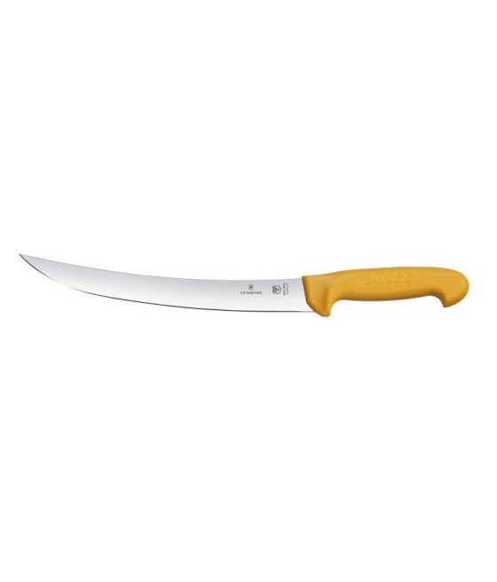 SWIBO nůž na rozrábku s ohnutou čepelí, žlutý, pevný, 22 cm, 5.8435.22