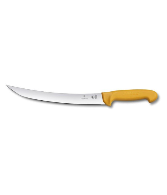 SWIBO rozrábkový nůž s ohnutou čepelí žlutý, pevný, 26 cm, 5.8435.26