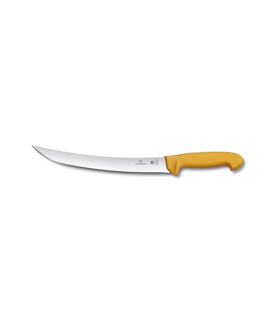 SWIBO rozrábkový nůž s ohnutou čepelí žlutý, pevný, 26 cm, 5.8435.26