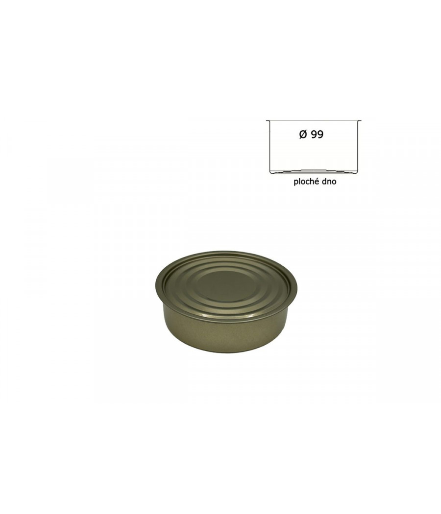 Plechovka na konzervování bez víčka 99x31 - 250g, bal. 250 ks