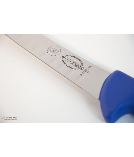 Dick ErgoGrip rozrábkový nůž, modrý, pevný, 21 cm, vrubkovaný, 82425-21K