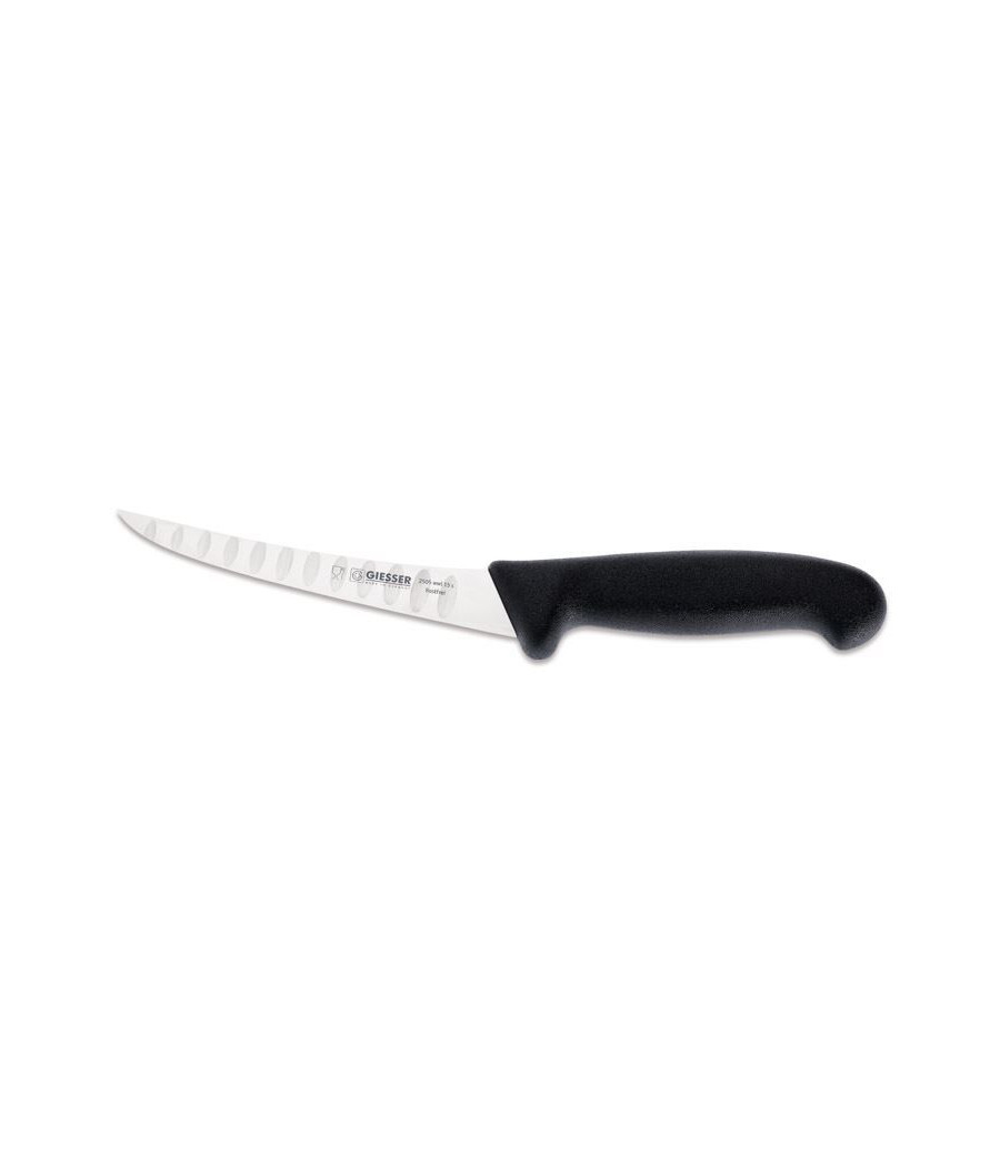 Giesser, vykosťovací zoubkovaný nůž, 15 cm v černé barvě, 2505wwl-15