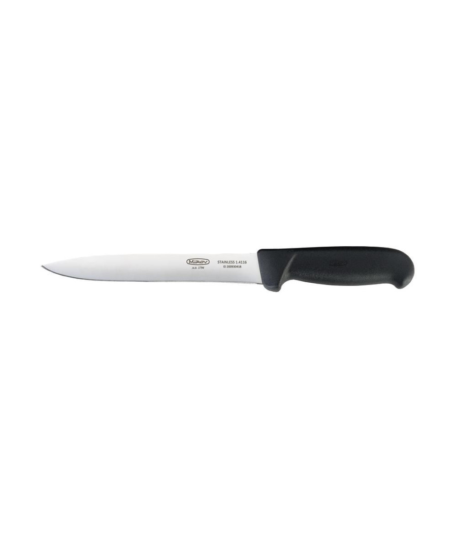 Mikov, vykrvávací nůž v černé barvě, 18 cm, 304-NH-18