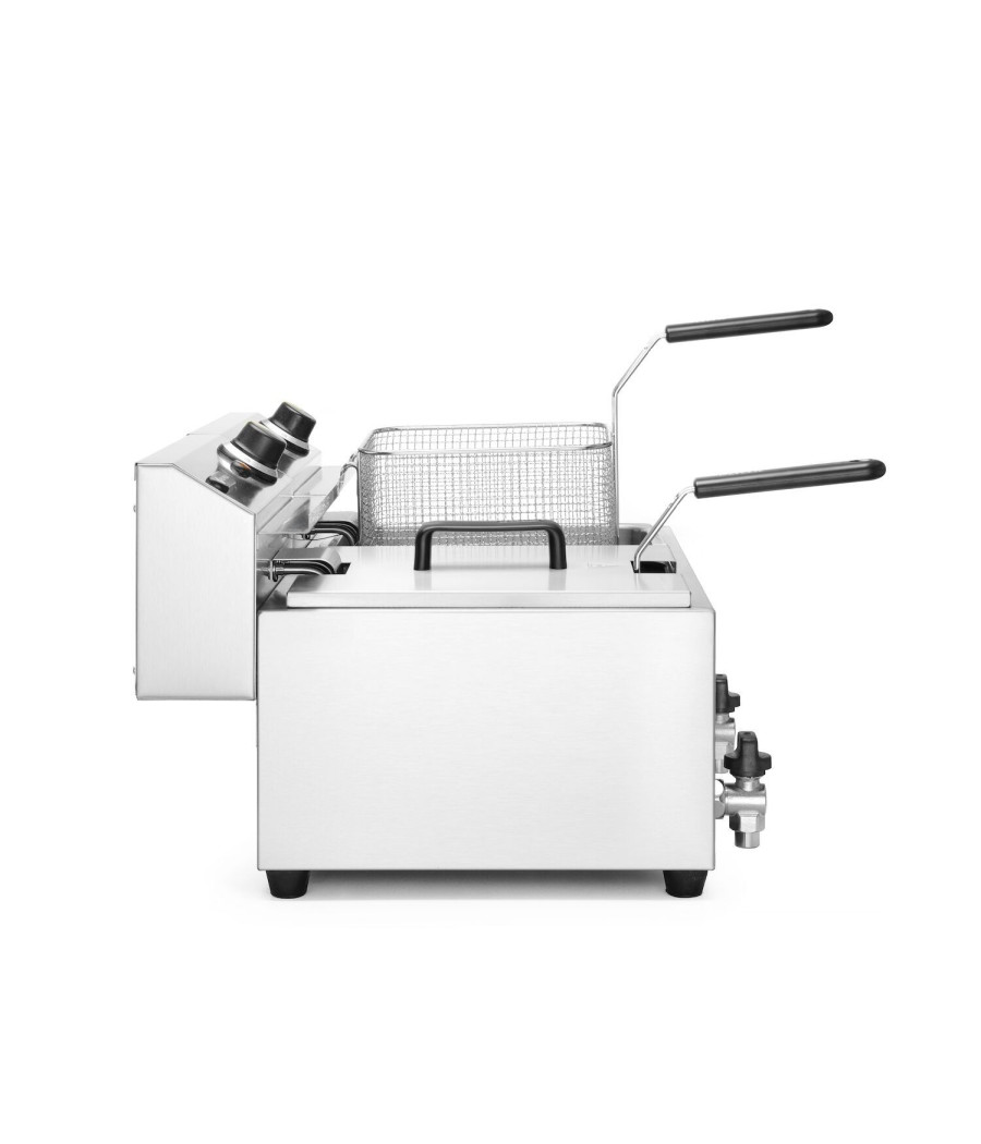 Hendi elektrická fritéza Profi Line s kohoutkem - 2x8L