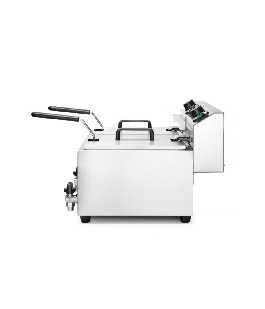 Hendi elektrická fritéza Profi Line s kohoutkem - 2x8L
