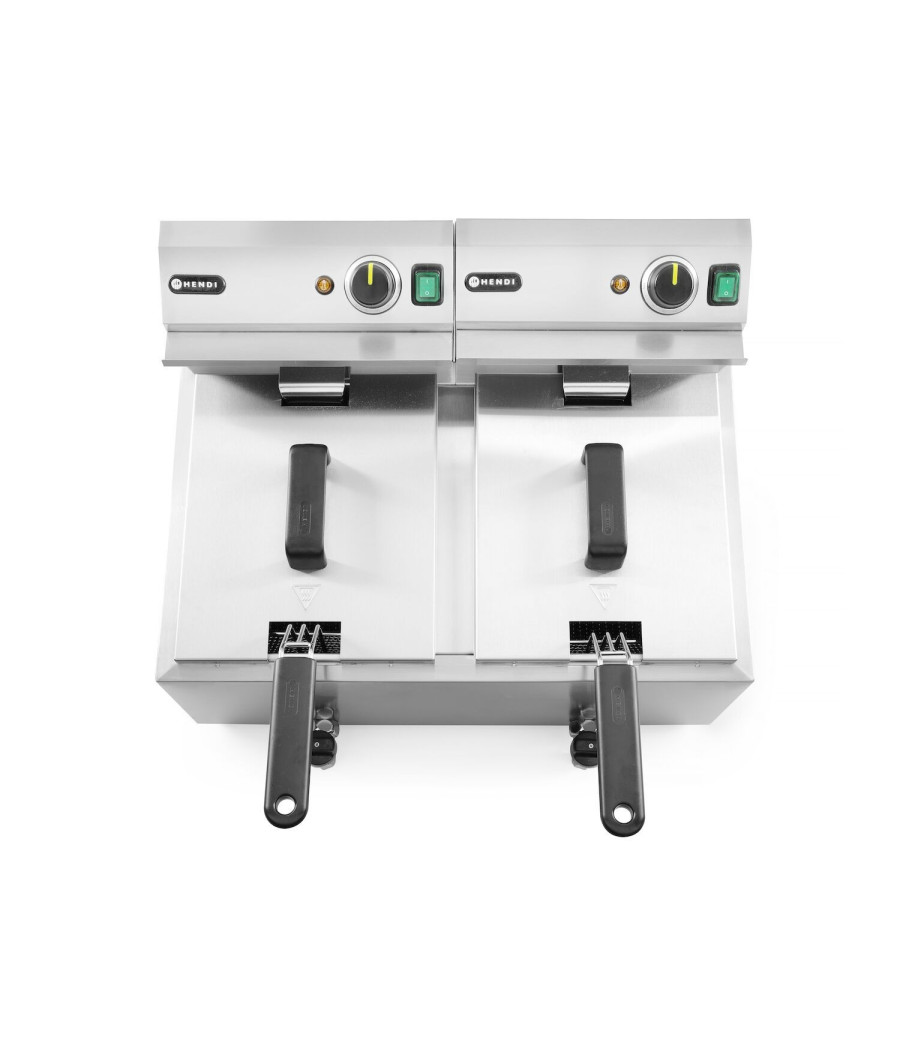 Hendi elektrická fritéza Profi Line s kohoutkem - 2x8L