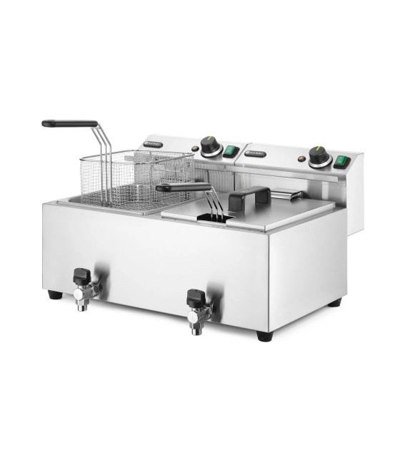 Hendi elektrická fritéza Profi Line s kohoutkem - 2x8L