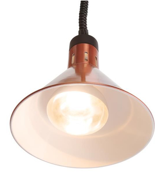 Hendi lampa na ohřev jídel – závěsná, kuželová, měděná, 230V/250W, ø275x(V)250mm