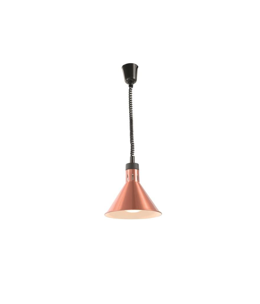 Hendi lampa na ohřev jídel – závěsná, kuželová, měděná, 230V/250W, ø275x(V)250mm