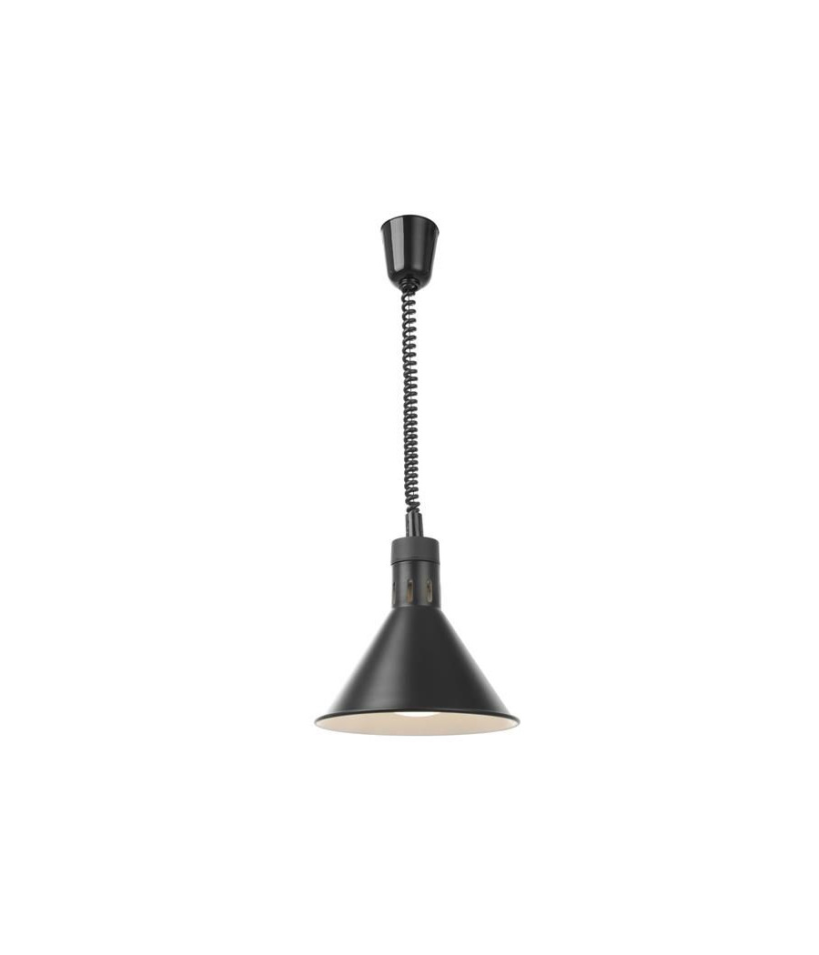 Hendi lampa na ohřev jídel – závěsná, kuželová, černá, 230V/250W, ø275x(V)250mm