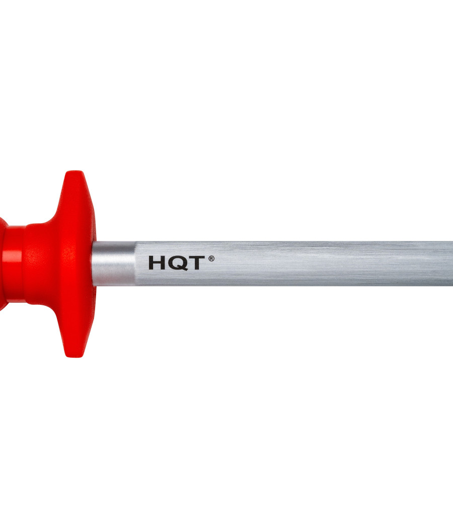 HQT kruhová ocílka 30 cm s červenou rukojetí