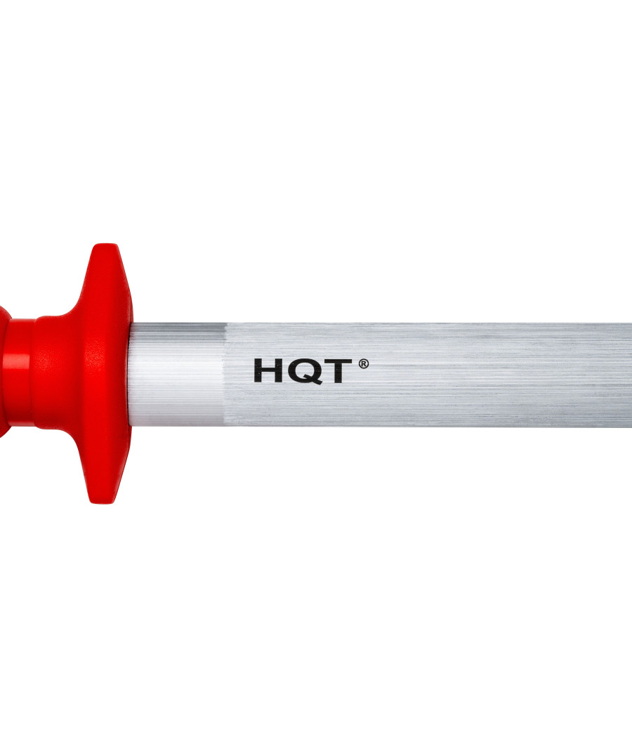 HQT plochá ocílka 30 cm s červenou rukojetí