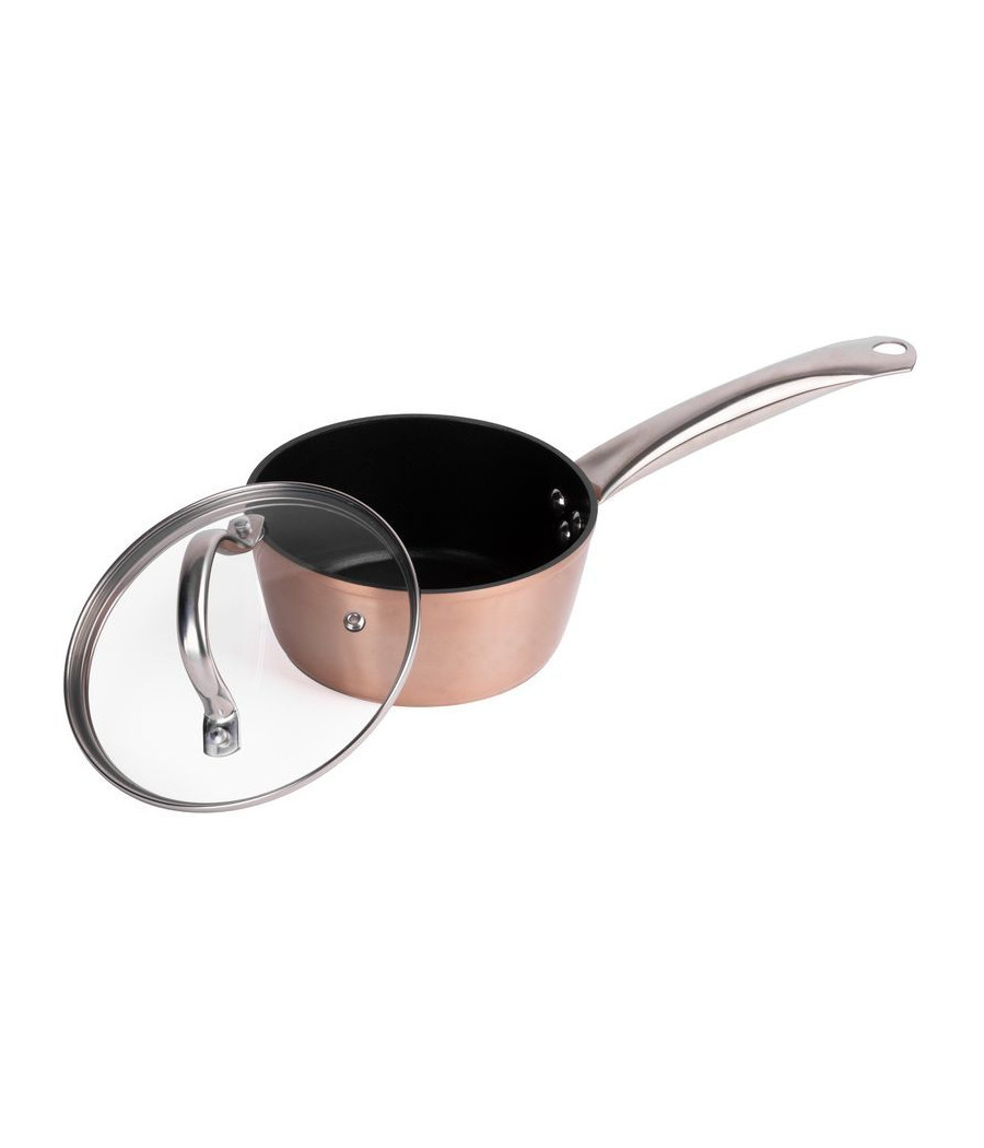 Rendlík MagicHome Copper Line, 16 cm, 1200 ml, se skleněnou poklicí