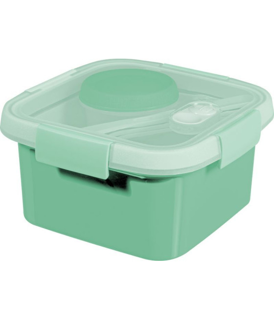 Dóza Curver® 1100 ml, mix barev mint/šedá/broskvová, 160x160x90 mm