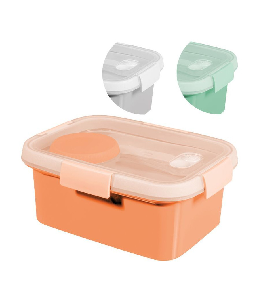 Dóza Curver® 1200 ml, mix barev mint/šedá/broskvová, 150x200x90 mm