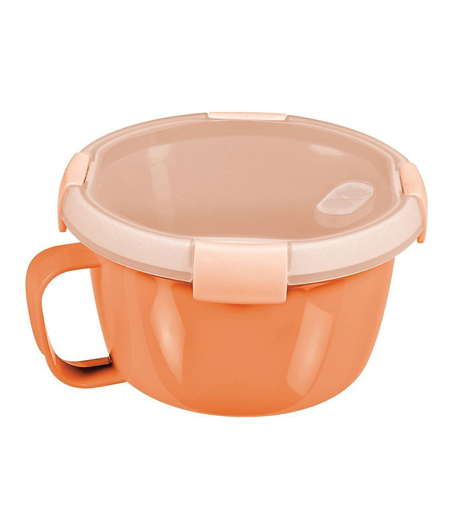 Dóza Curver® 900 ml, s ouškem, mix barev mint/šedá/broskvová, hrnek 170x100 mm