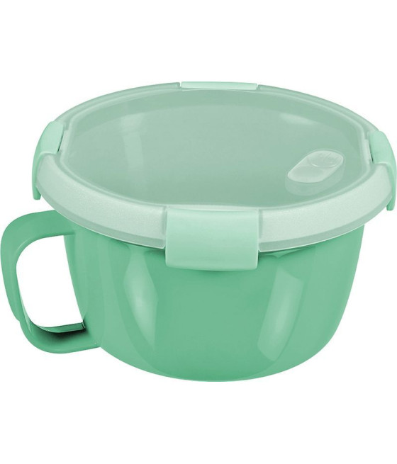 Dóza Curver® 900 ml, s ouškem, mix barev mint/šedá/broskvová, hrnek 170x100 mm