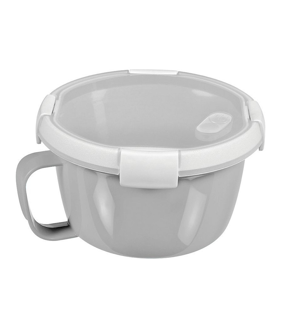 Dóza Curver® 900 ml, s ouškem, mix barev mint/šedá/broskvová, hrnek 170x100 mm