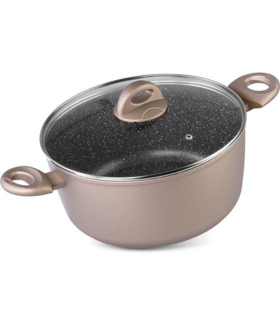 Hrnec s poklicí Coffee Brown Line, 24 cm, 4 l