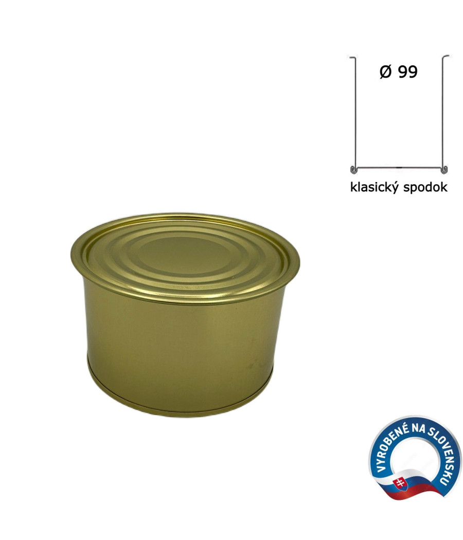 Konzervové plechovky 99x61,5-500 g, balení 120 ks