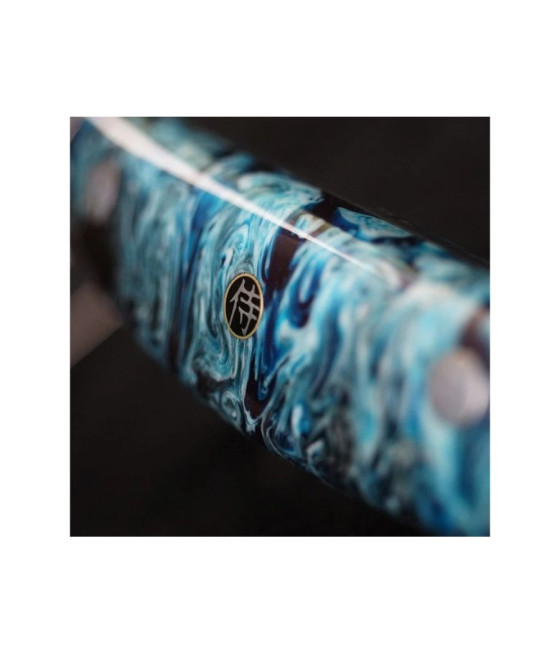 Kuchyňský nůž Dellinger Resin Future Blue Santoku, 17 cm